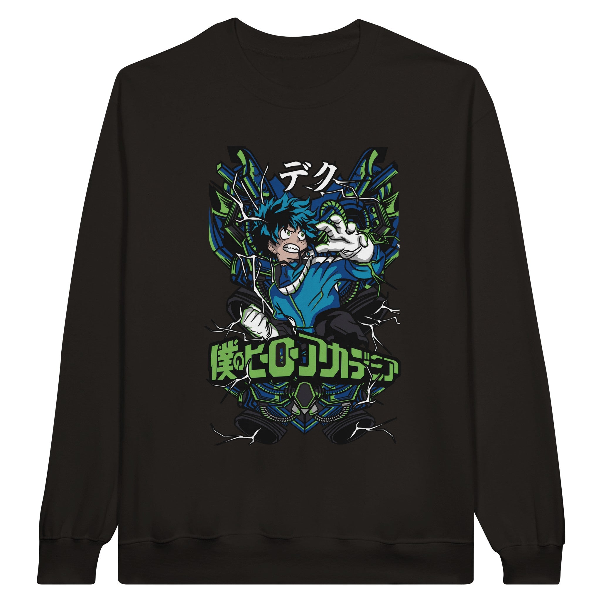 shop and buy my hero academia anime clothing deku sweatshirt/longsleeve/jumper