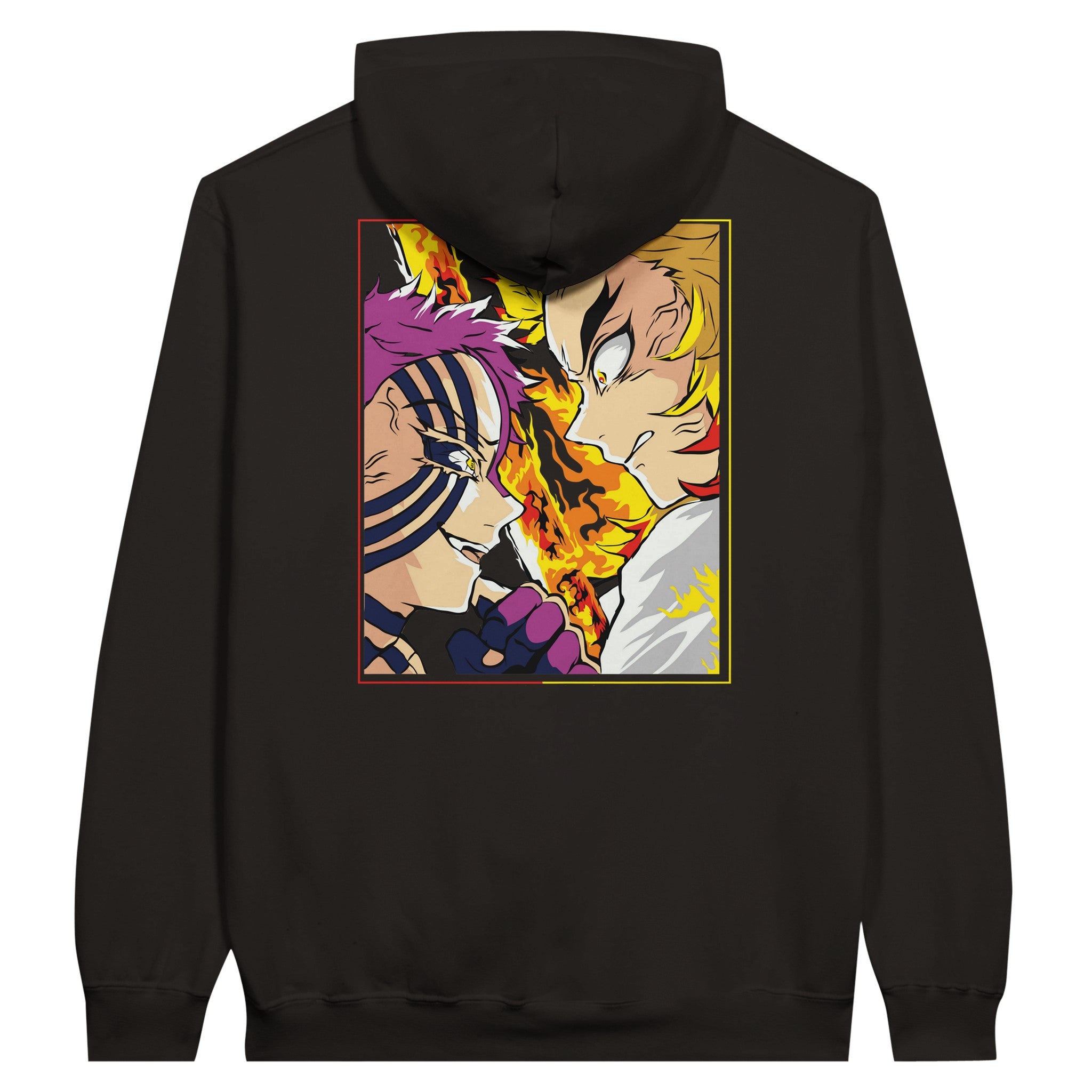 shop and buy demon slayer anime clothing rengoku vs akaza hoodie