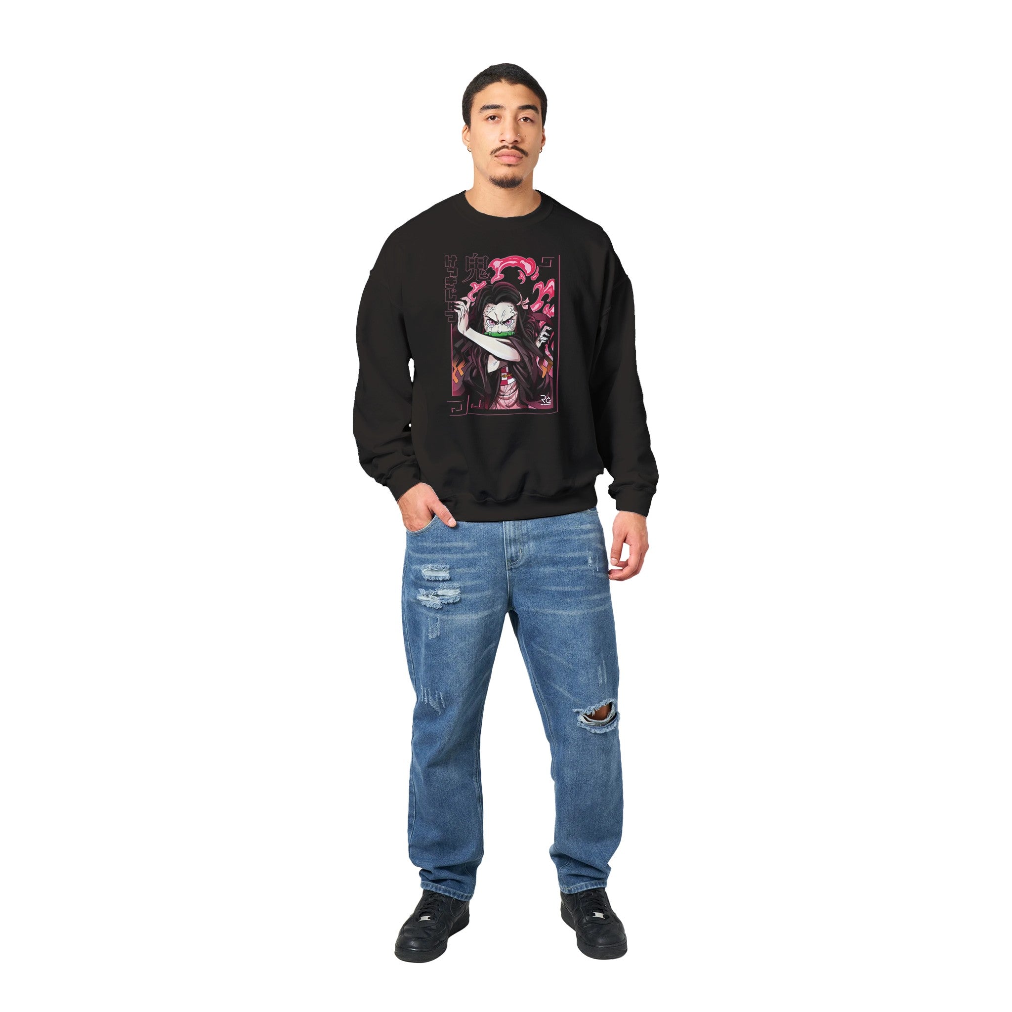 shop and buy demon slayer nezuko anime clothing sweatshirt/jumper/longsleeve