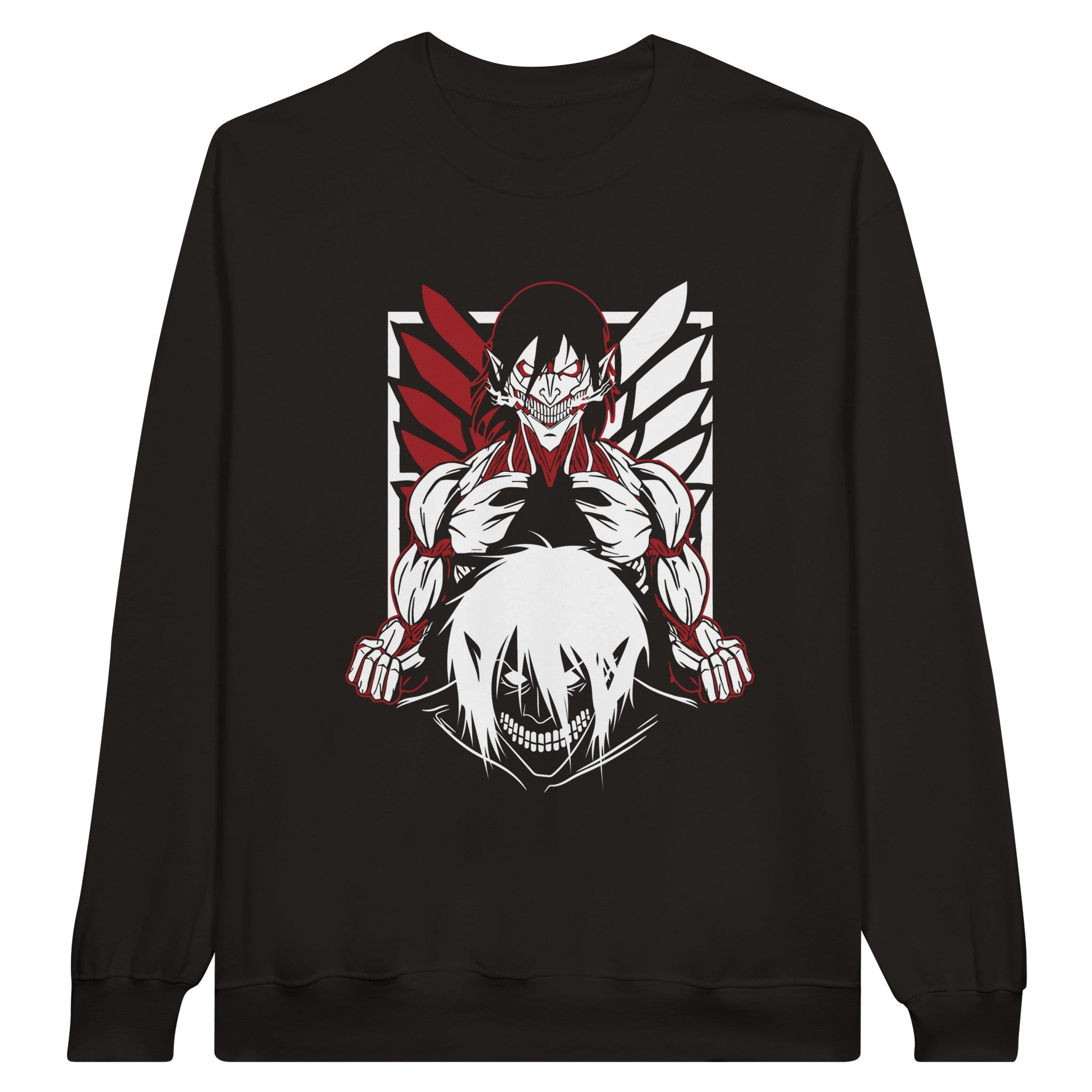 shop and buy attack on titan anime clothing erens titan sweatshirt/jumper/longsleeve