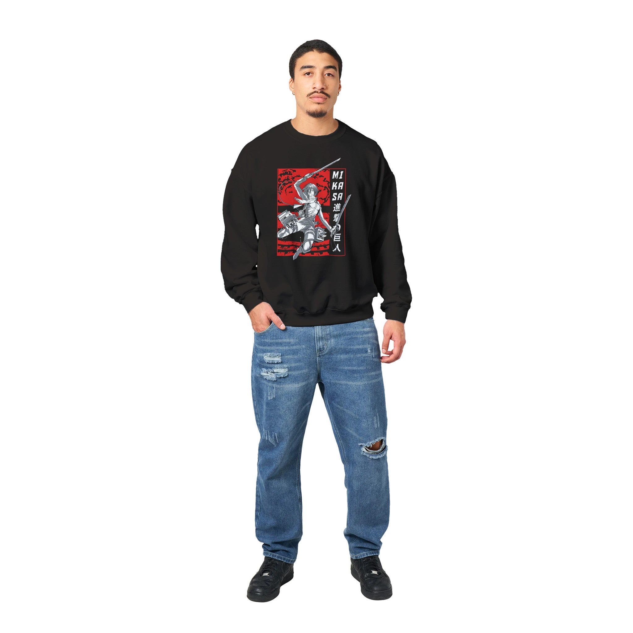 shop and buy attack on titan anime clothing mikasa sweatshirt/longsleeve/jumper