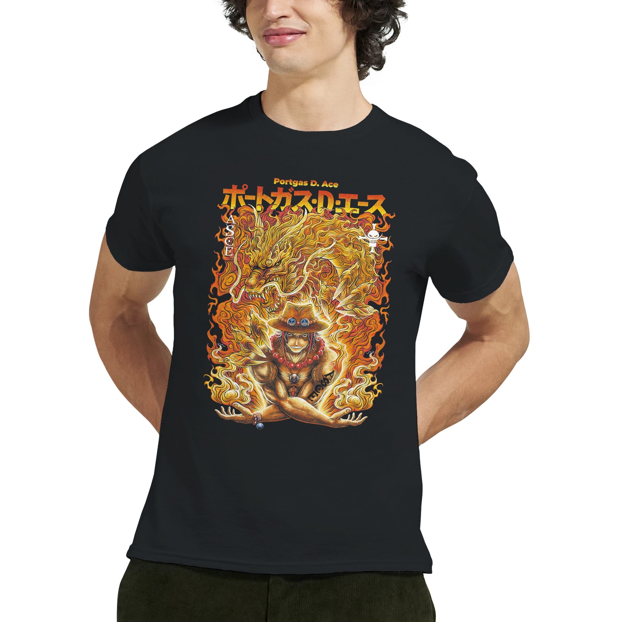 shop and buy one piece anime t-shirt portugas d ace