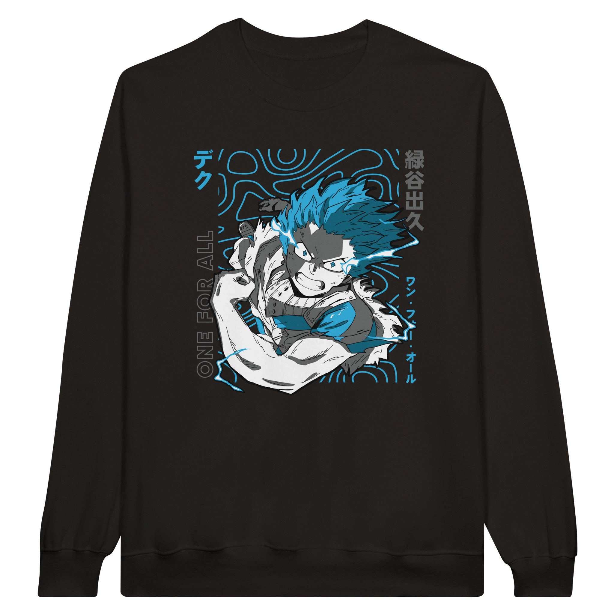 shop and buy my hero academia anime clothing deku sweatshirt/jumper/longsleeve