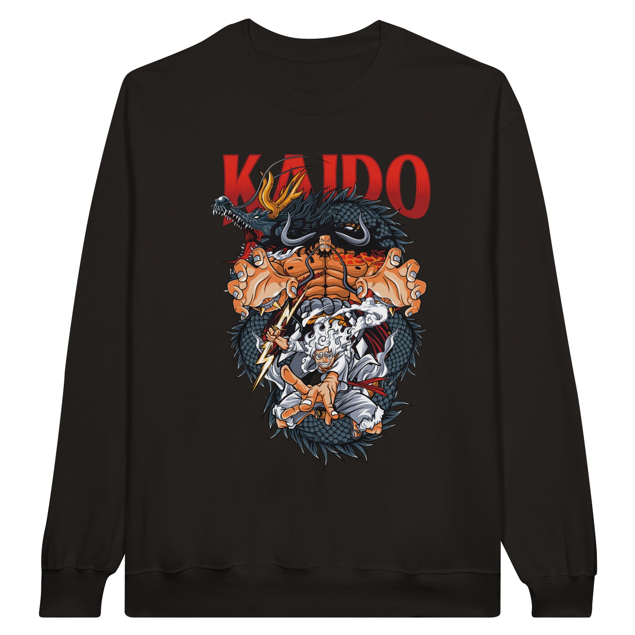 shop and buy one piece anime clothing kaido vs luffy sweatshirt/jumper/longsleeve