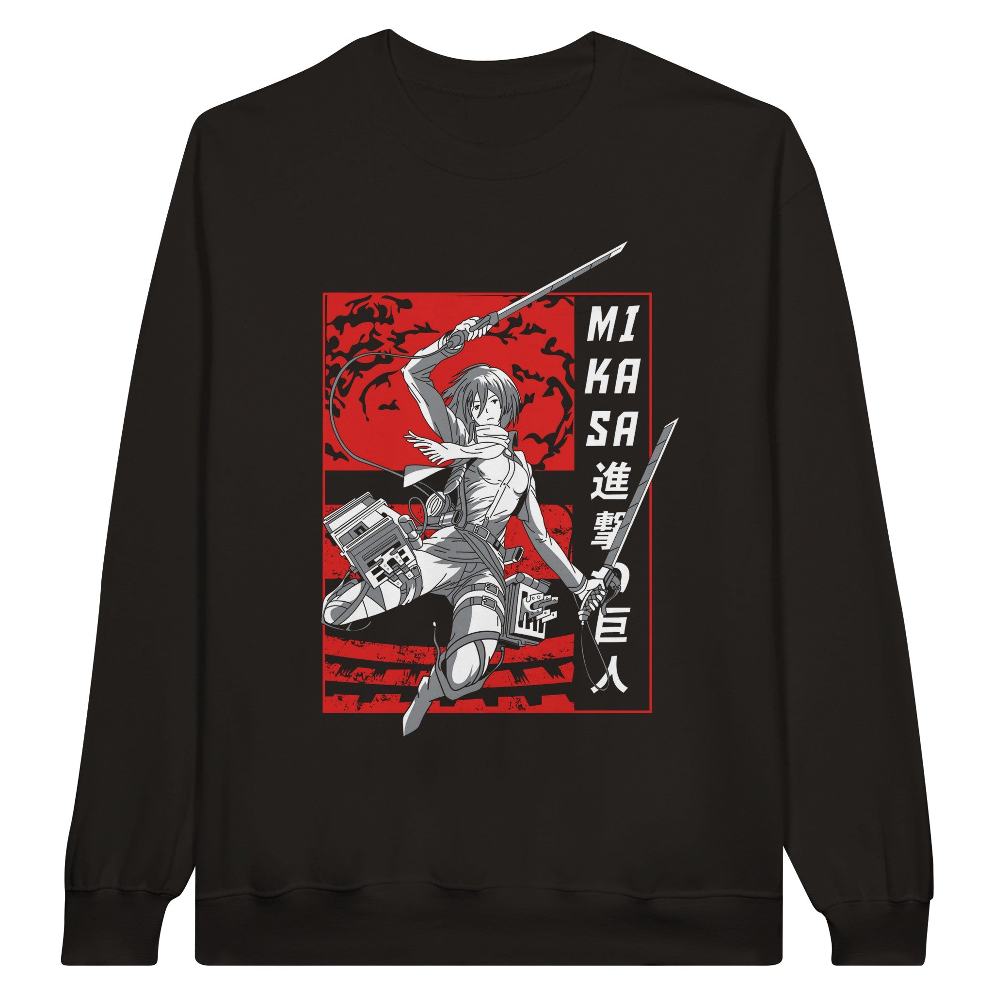 shop and buy attack on titan anime clothing mikasa sweatshirt/longsleeve/jumper