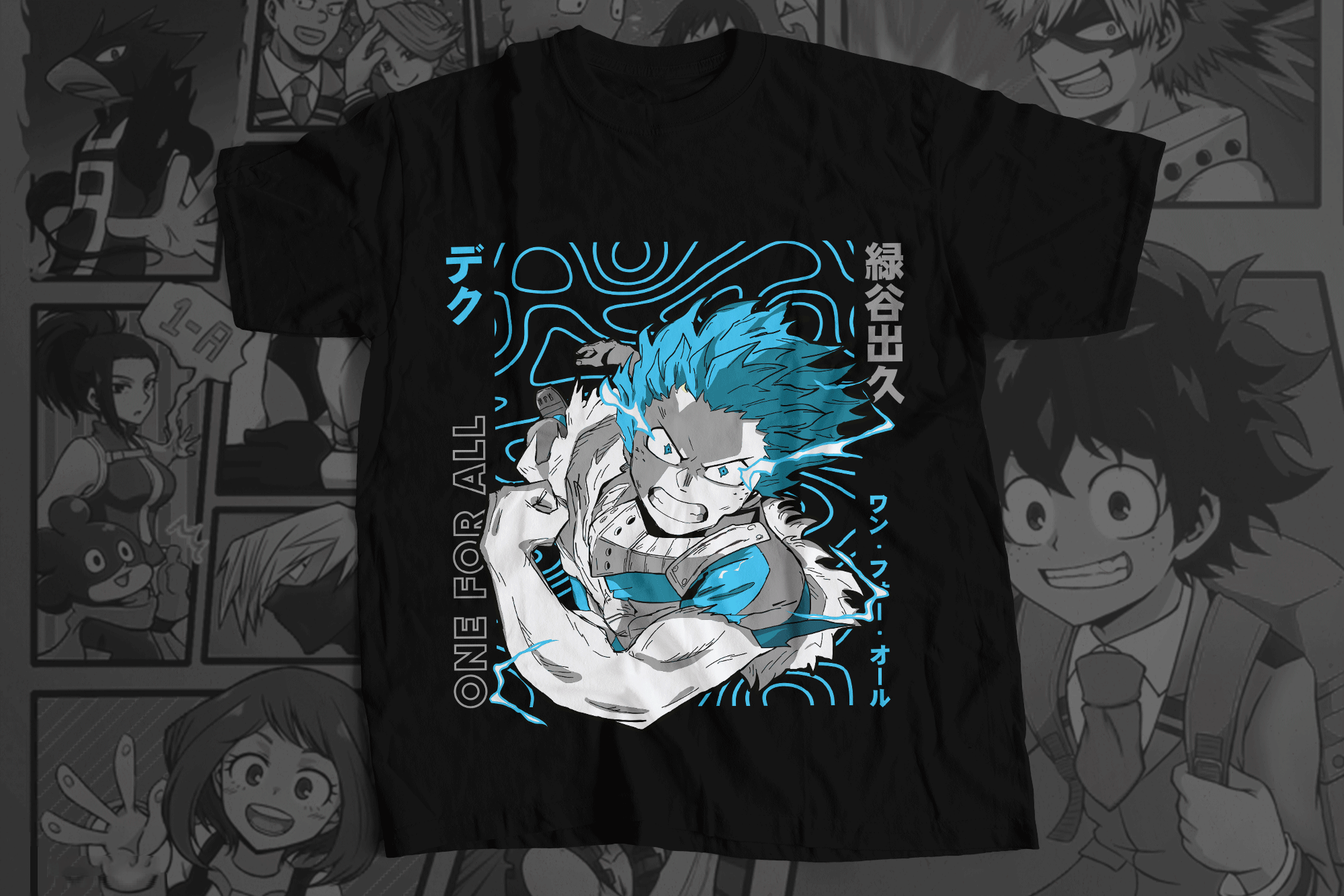 shop and buy my hero academia anime clothing deku t-shirt