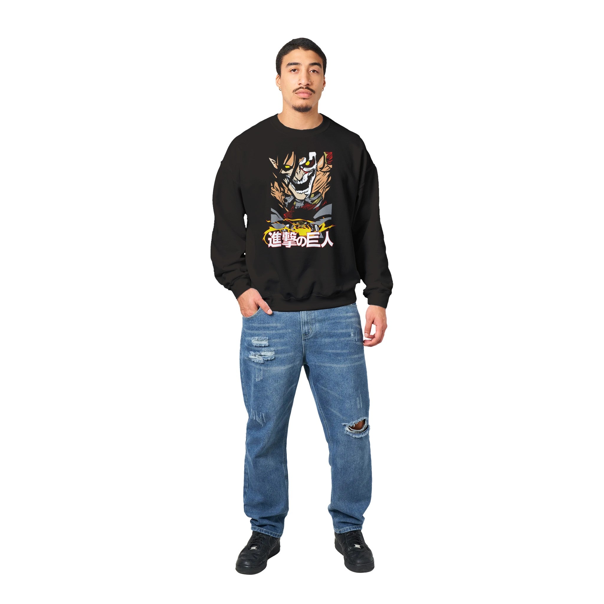 shop and buy attack on titan anime clothing erens titan sweatshirt/longsleeve/jumper