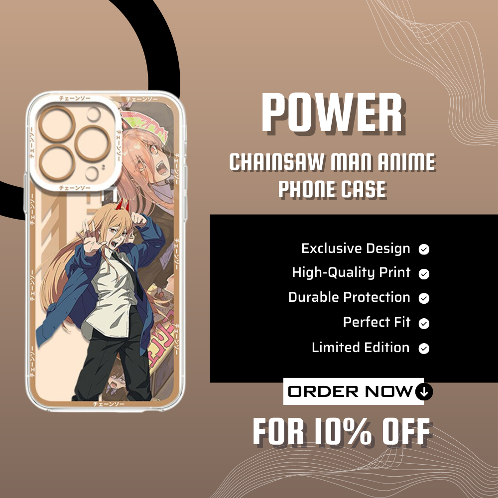 chainsaw man power anime phone case