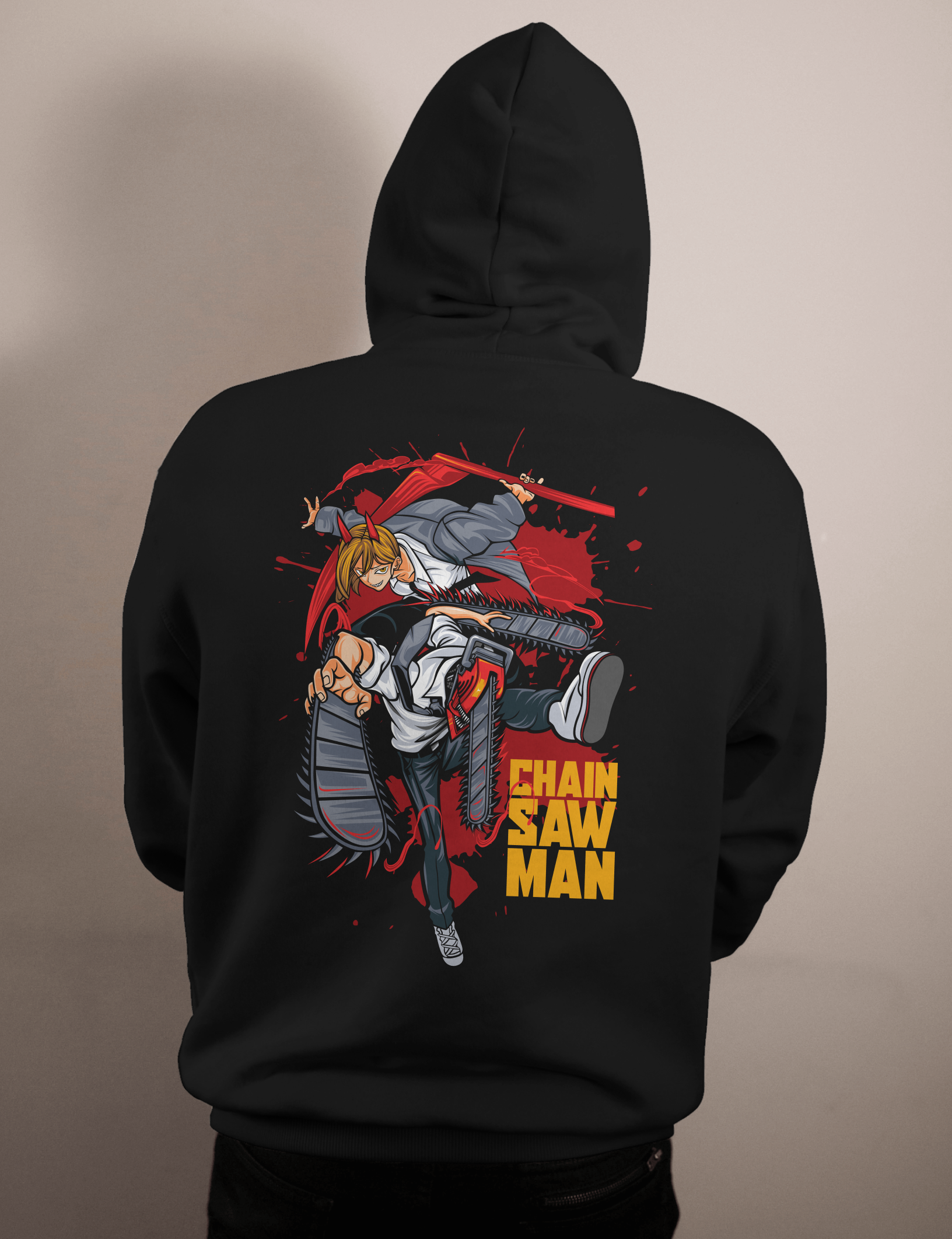 shop and buy chainsaw man anime clothing hoodie denji and power