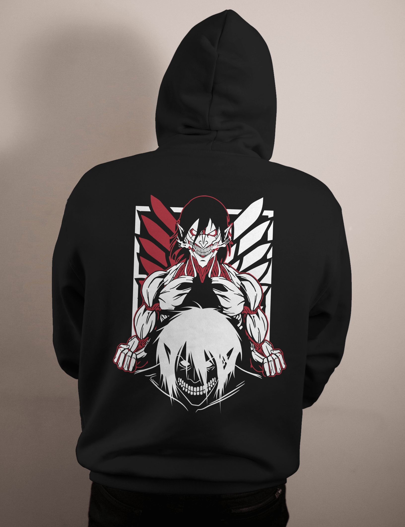 shop and buy attack on titan anime clothing erens titan hoodie