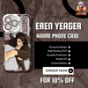 shop and buy attack on titan eren phone case