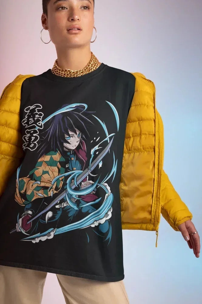 shop and buy demon slayer anime t shirt giyu tomioka water hashira