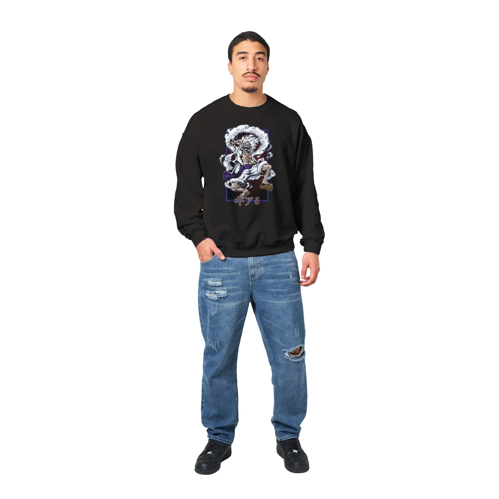 shop and buy one piece anime clothing luffy gear 5 sweatshirt/jumper/longsleeve