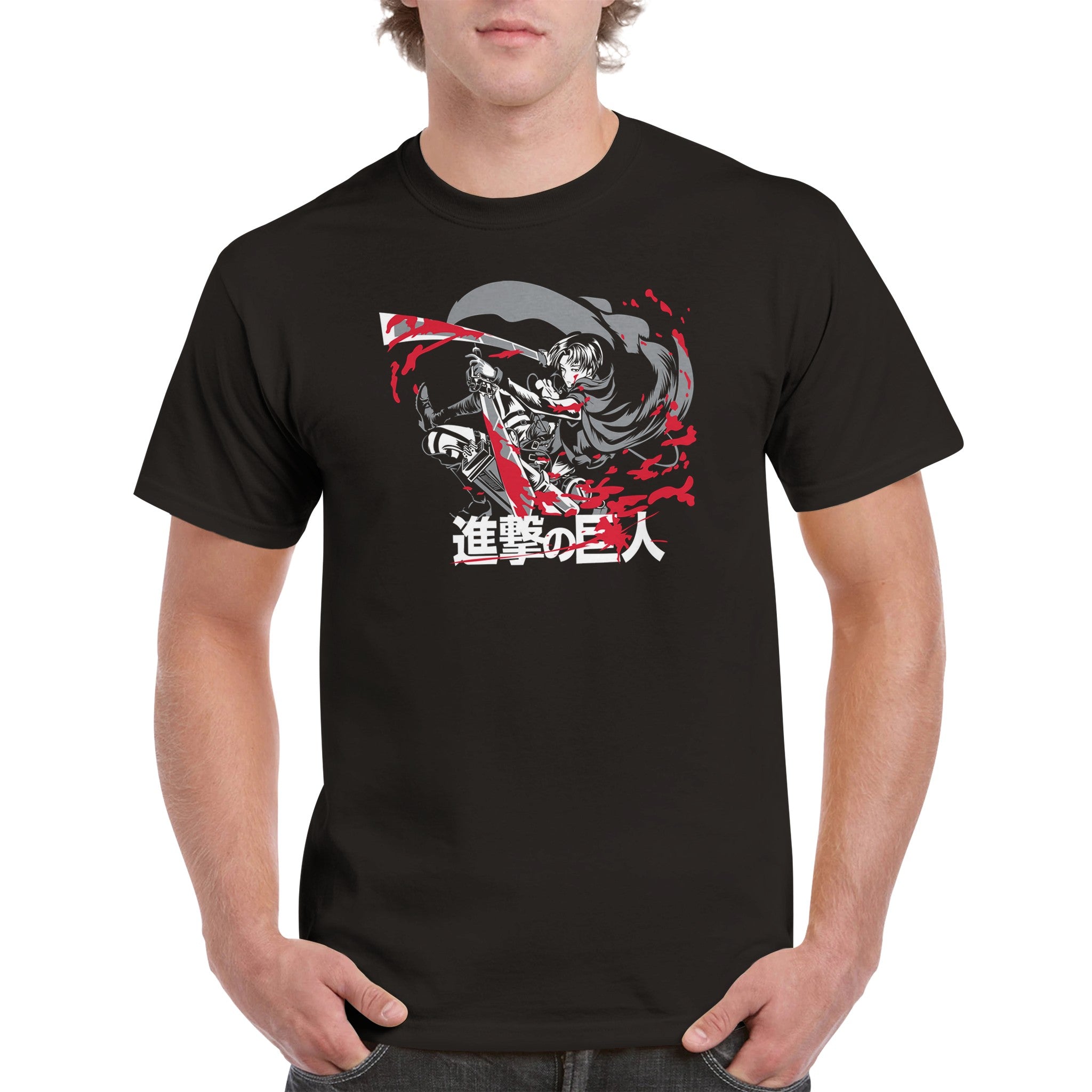 shop and buy attack on titan anime clothing levi ackerman t-shirt