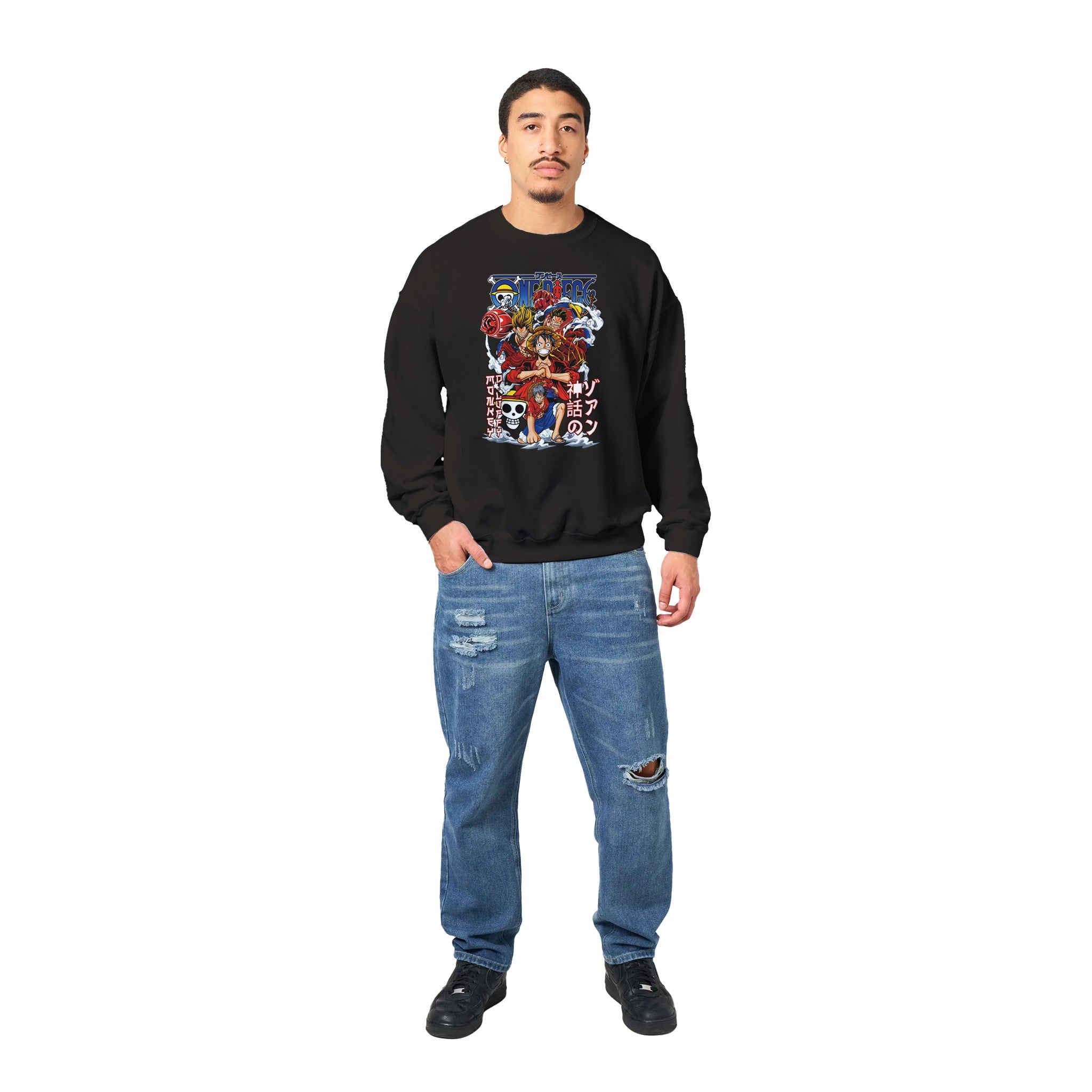 shop and buy one piece anime clothing sweatshirt/longsleeve/jumper luffy