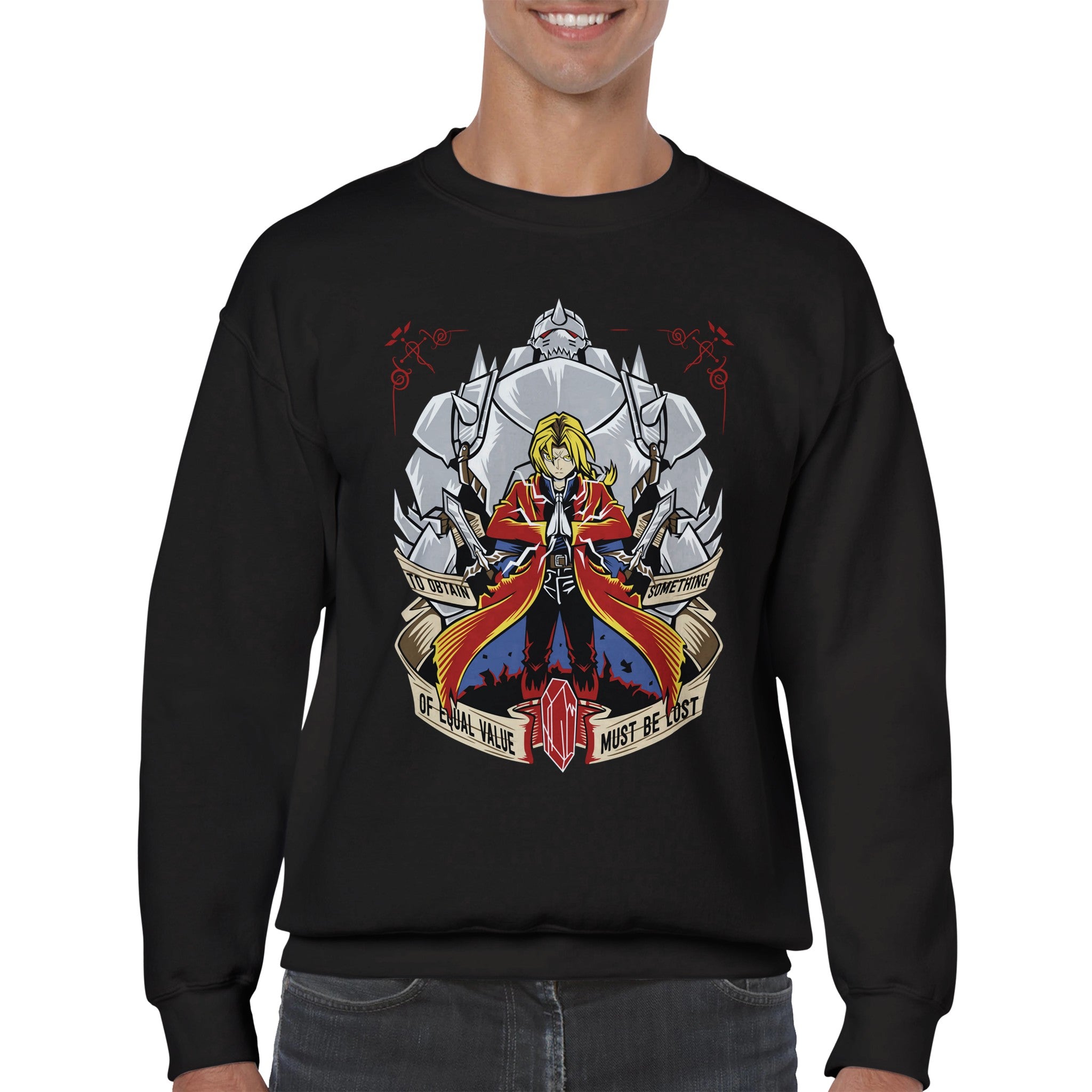 shop and buy fullmetal alchemist anime clothing edward elric and alponse sweatshirt/jumper/longsleeve