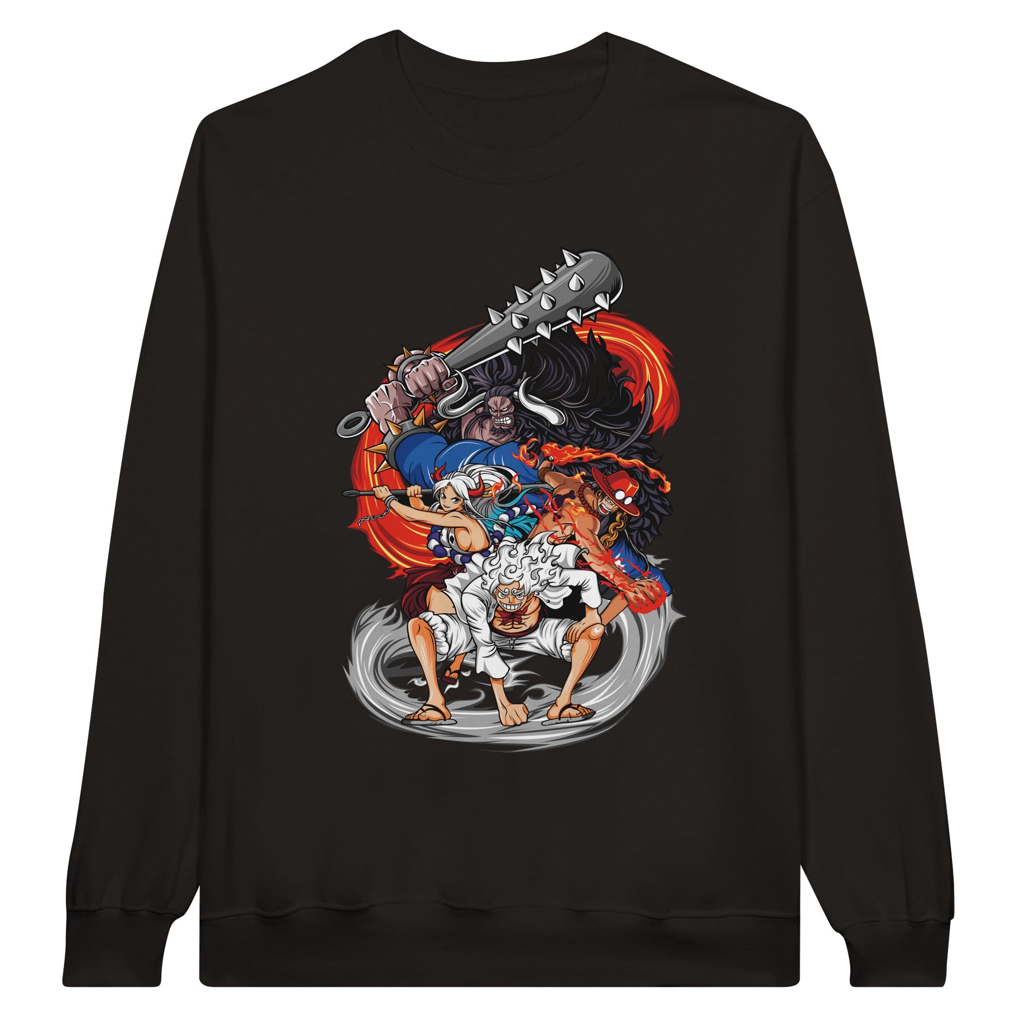 shop and buy one piece anime clothing luffy x kaido sweatshirt/jumper/longsleeve